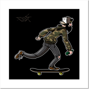 Skateboarder Posters and Art